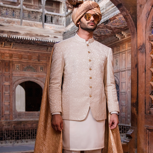 JAMAWAR IVORY PRINCE JACKET