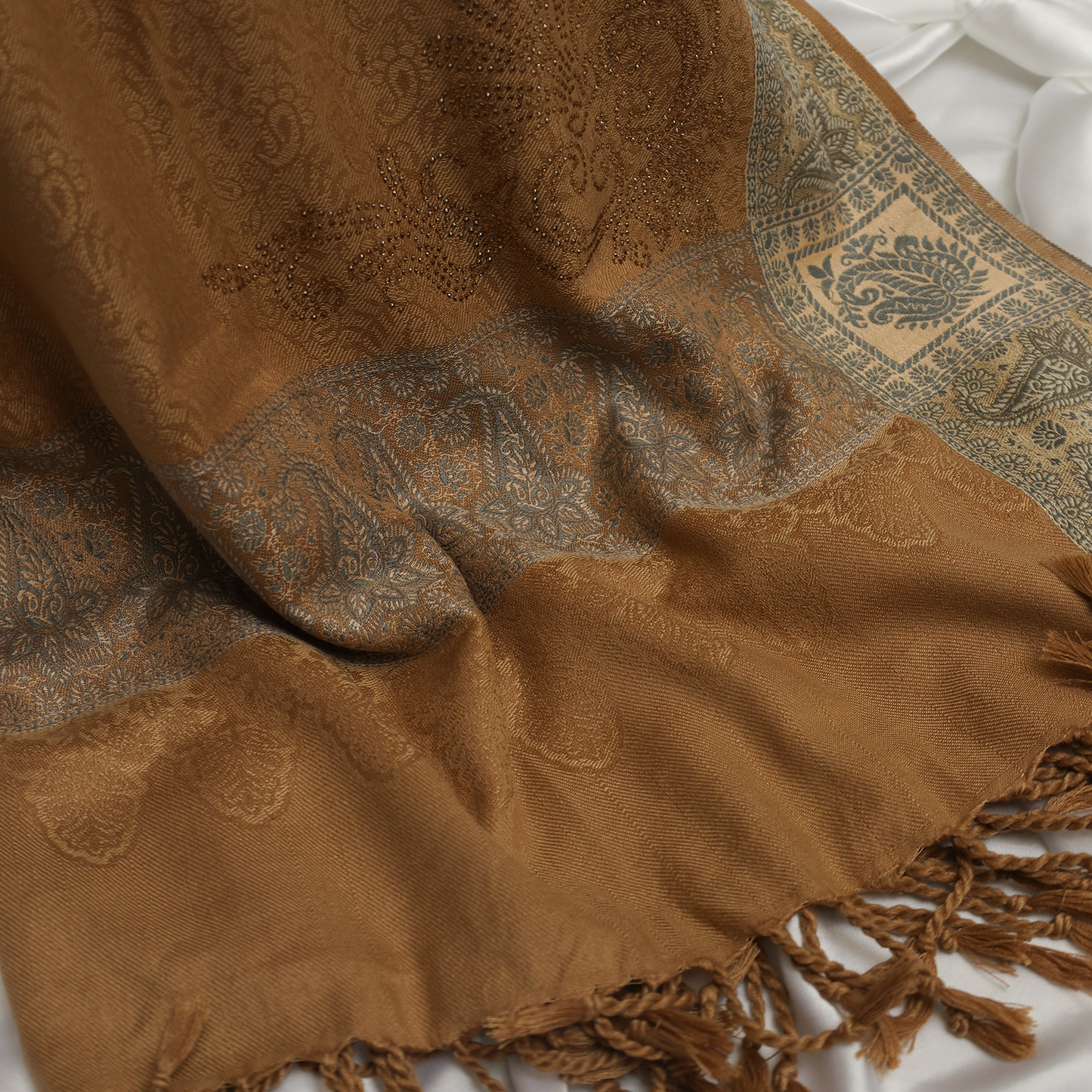 Khaki Woolen Shawl