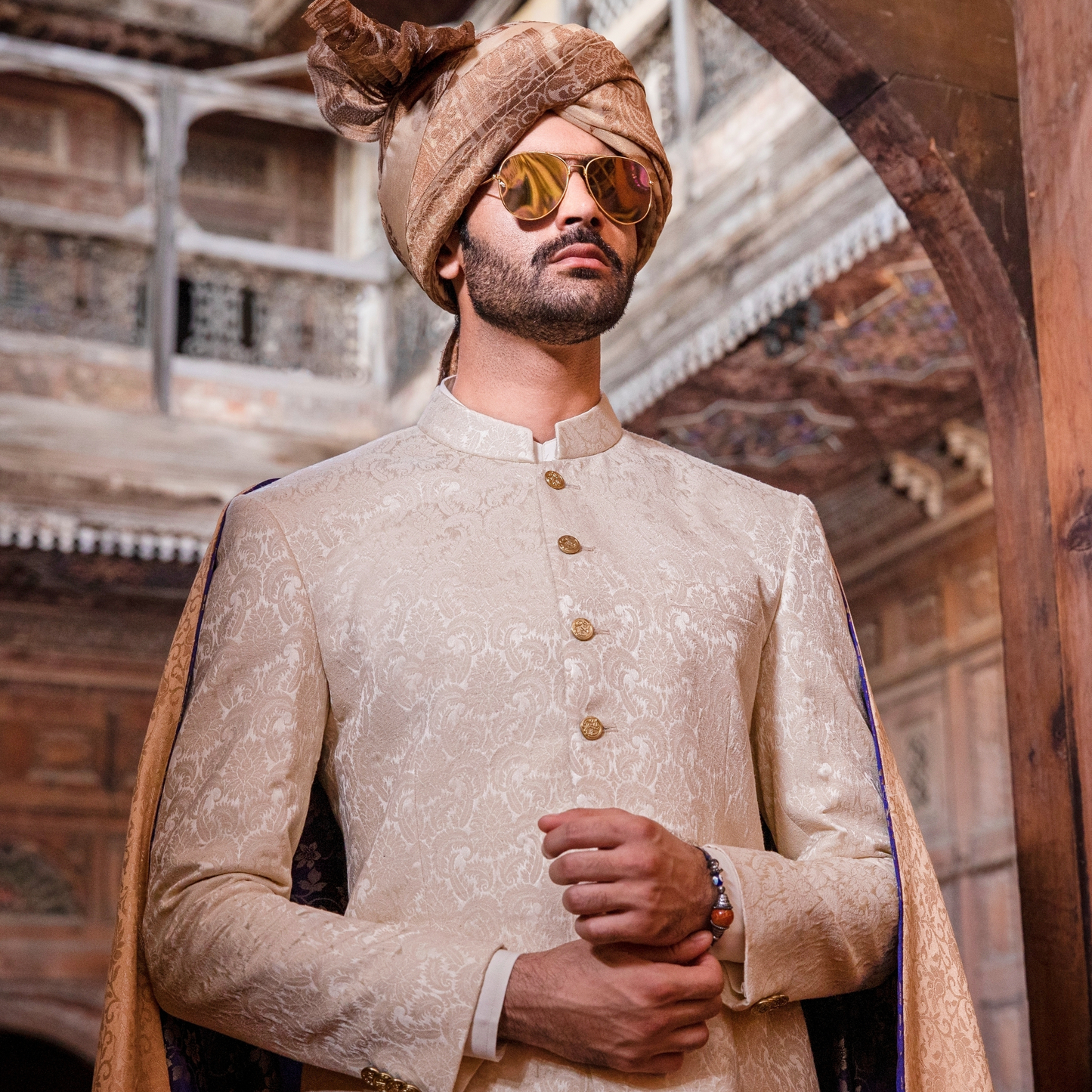 JAMAWAR IVORY PRINCE JACKET