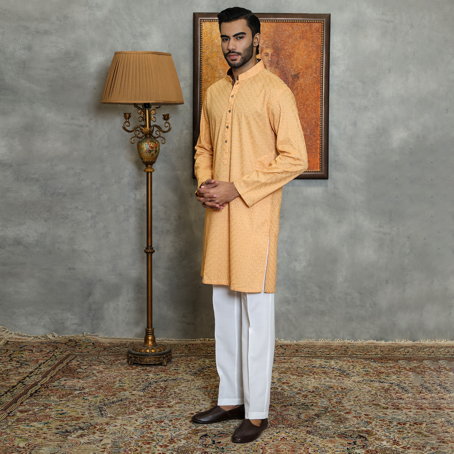 Peach COTTON KURTA