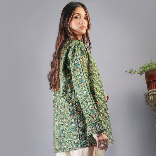 EMBROIDERED GREEN JACKET