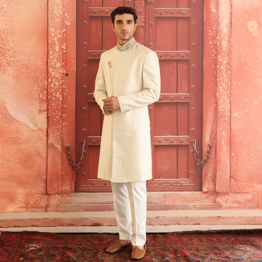 JAMAWAR IVORY SHERWANI