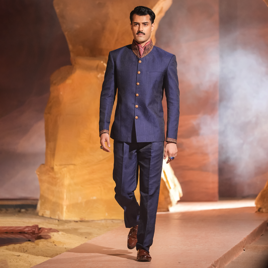 VELVET BLUE PRINCE JACKET