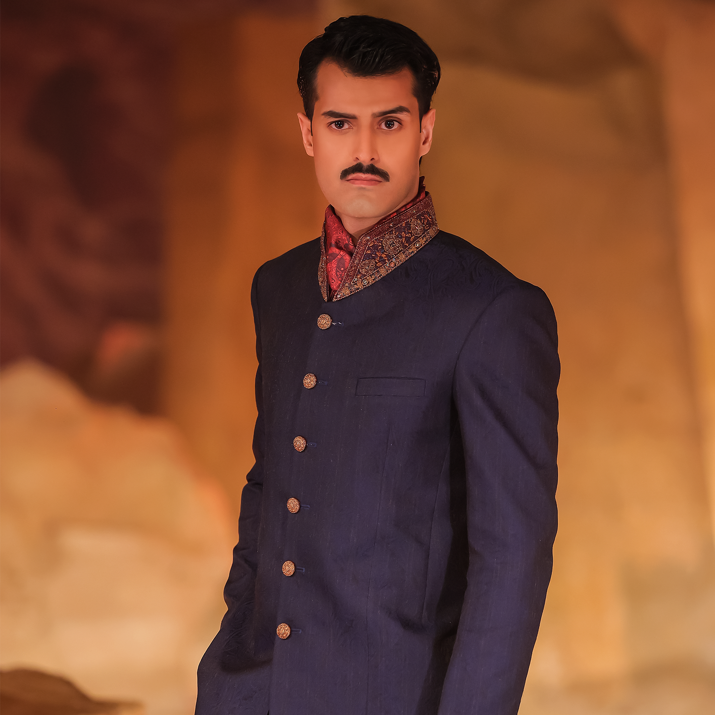 VELVET BLUE PRINCE JACKET