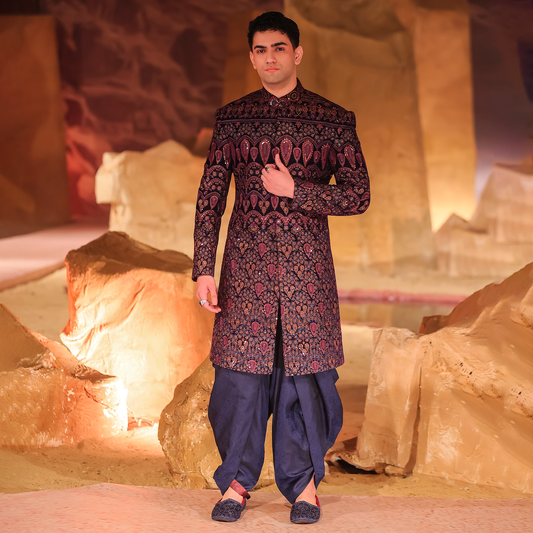 VELVET PURPLE SHERWANI