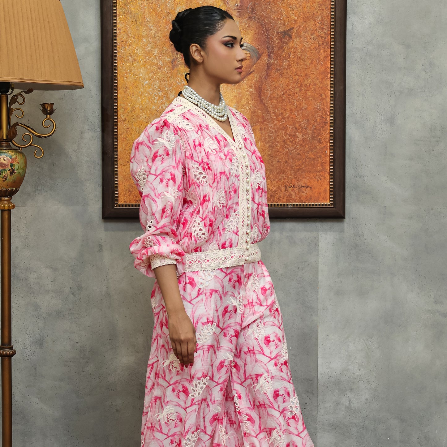 FUCHSIA HAREM PANTS 3 PC