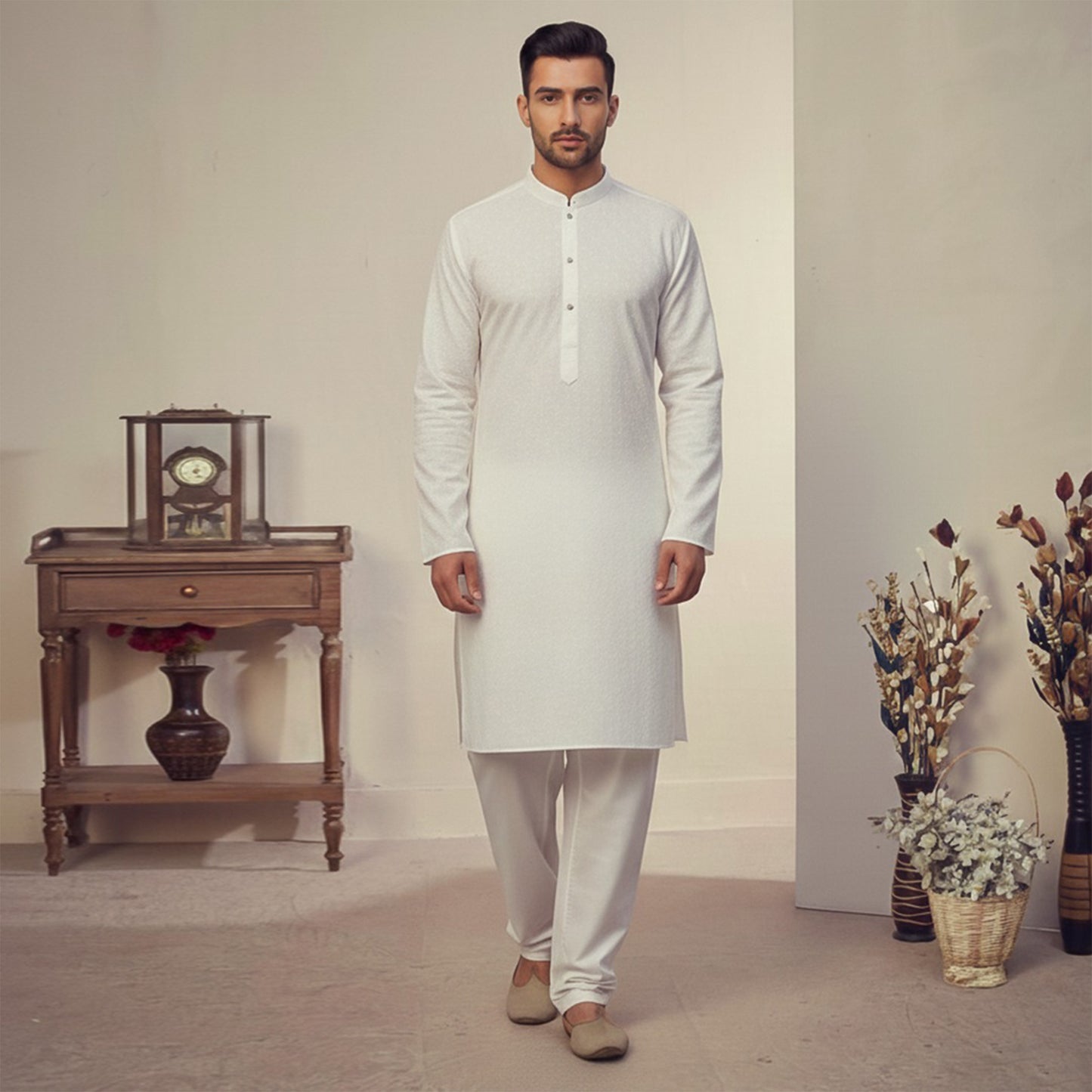 Cloud Dancer Cotton Kurta