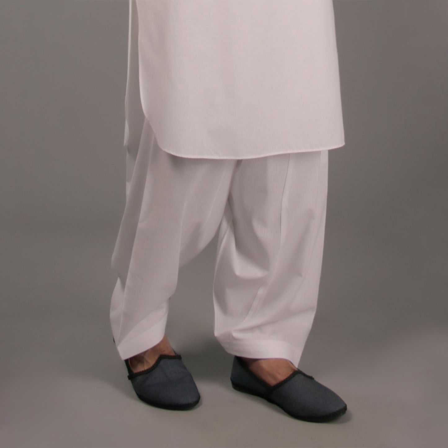 Cotton Silk White Classic Shalwar