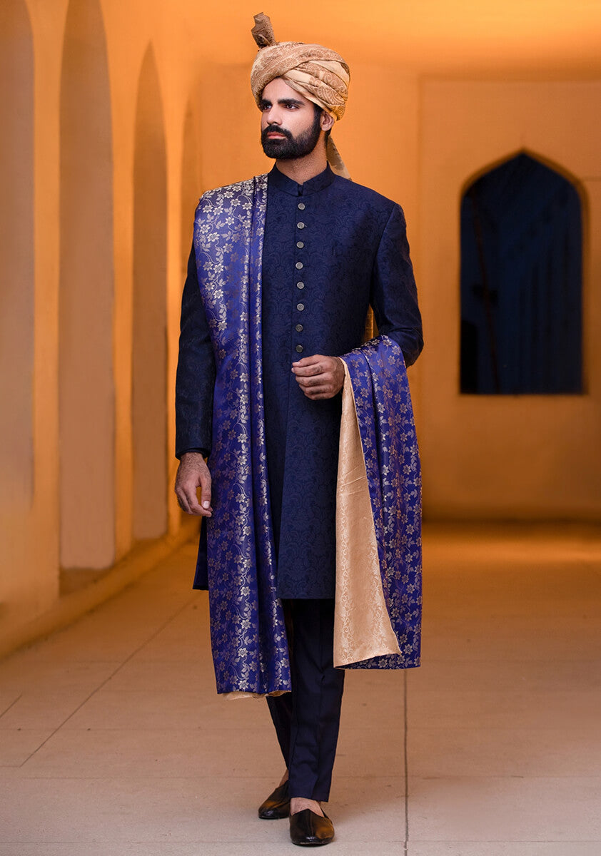 Jamawar Outer Space Traditional Sherwani