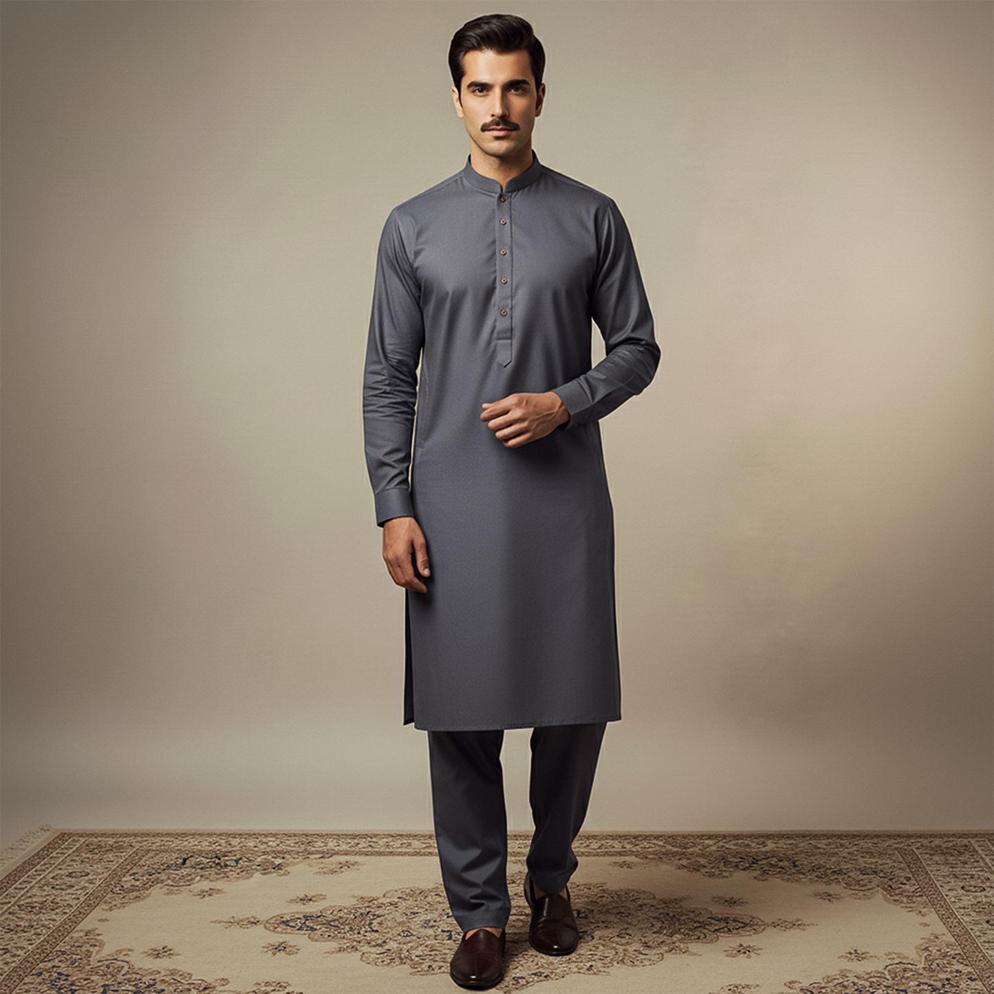 Poly Viscose Anthracite Classic Fit Suit
