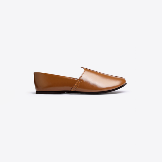 Basic Leather Mustard Cut Shoes
