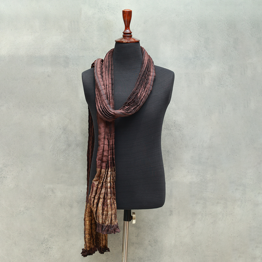 Jamawar Deep Mahogany Stole