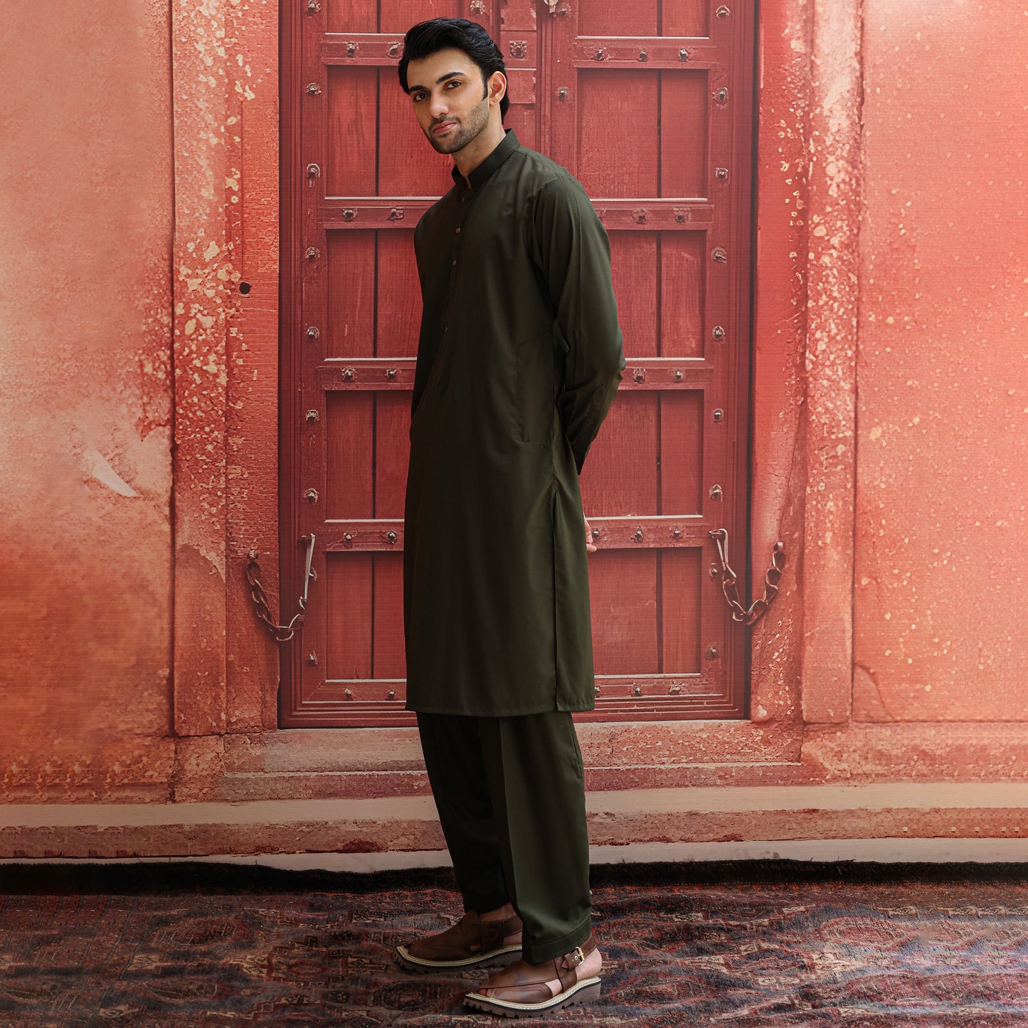 Poly Viscose Tarmac Slim Fit Plain Suit