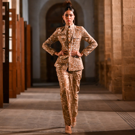 Brocade Military Suit for Women