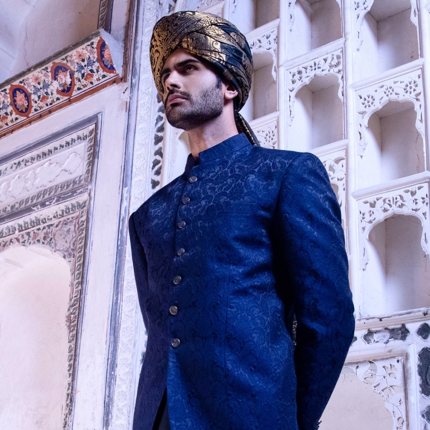 Jamawar Outer Space Traditional Jacket