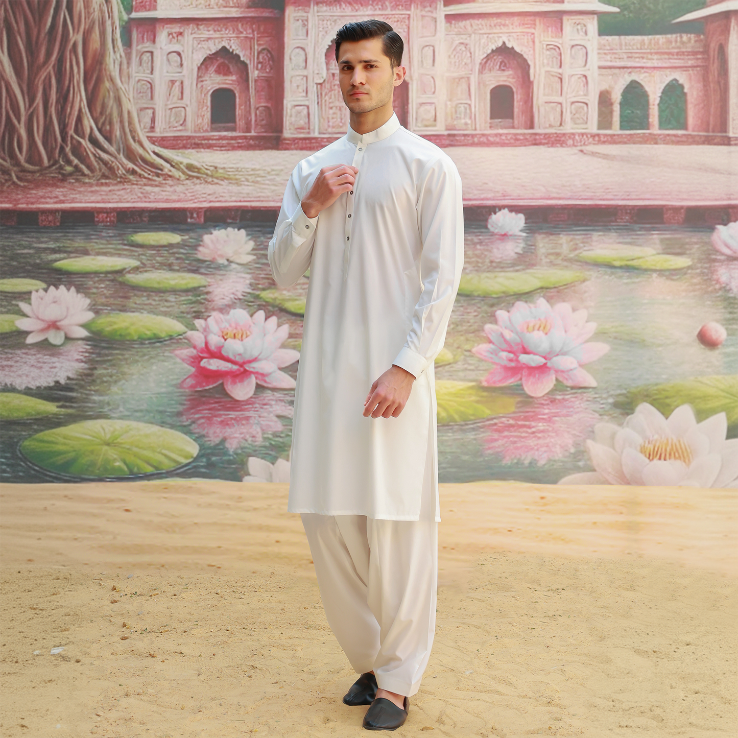 PV Plain Cloud Dancer Slim Suit