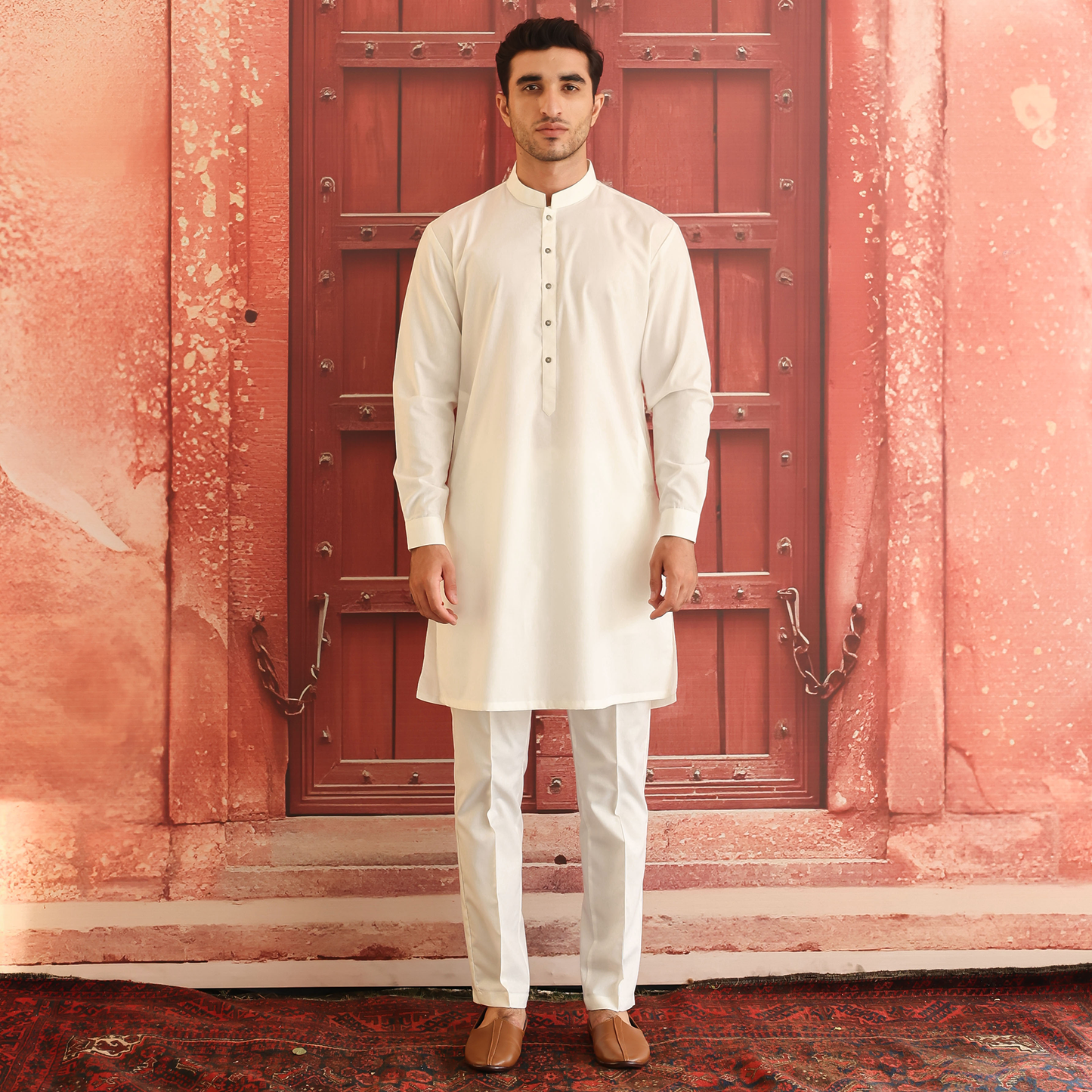 Poly Viscose Cloud Dancer Slim Fit Suit