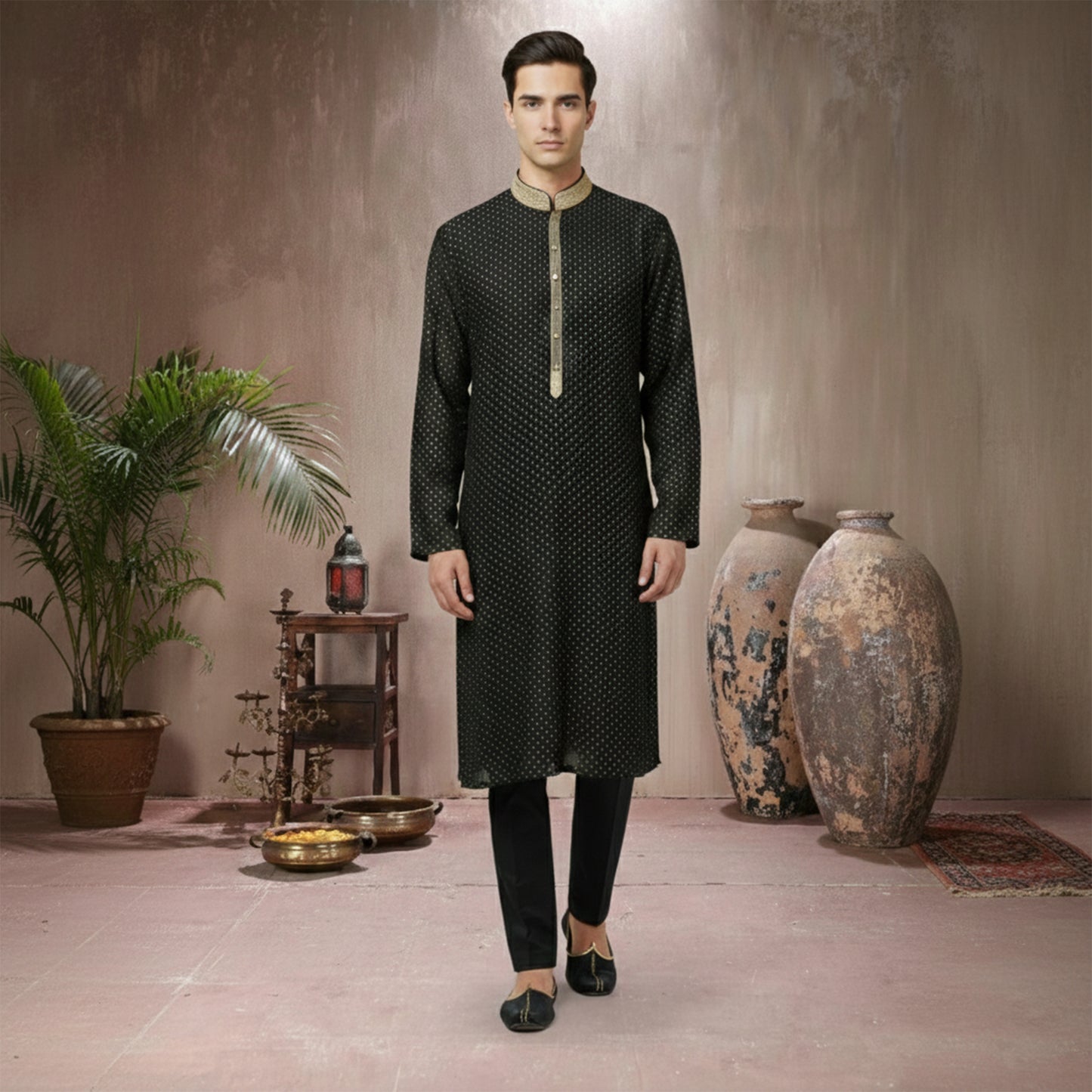 Premium Chiffon Tap Shoe Emb Couture Suit