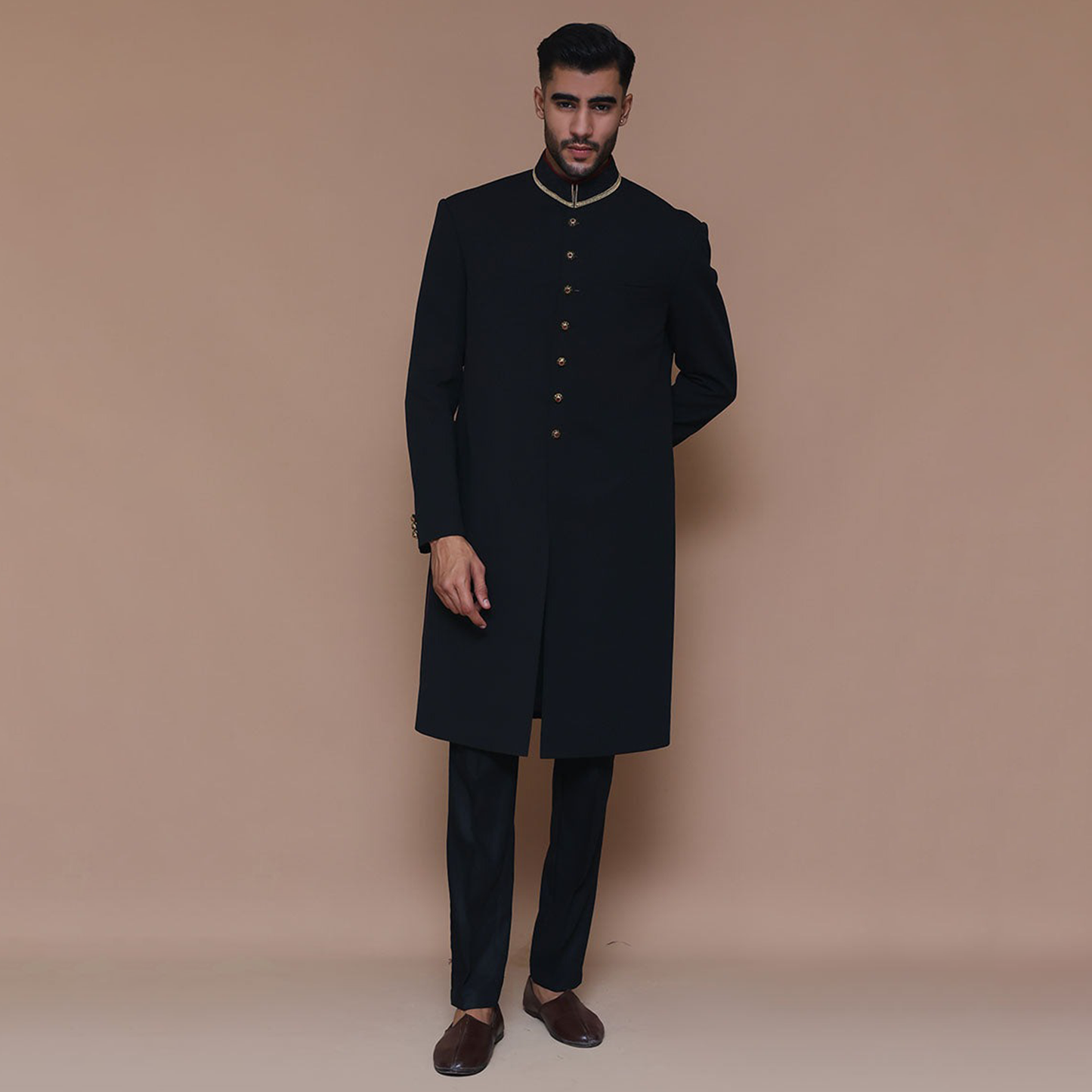 Premium Georgette Black Couture Sherwani