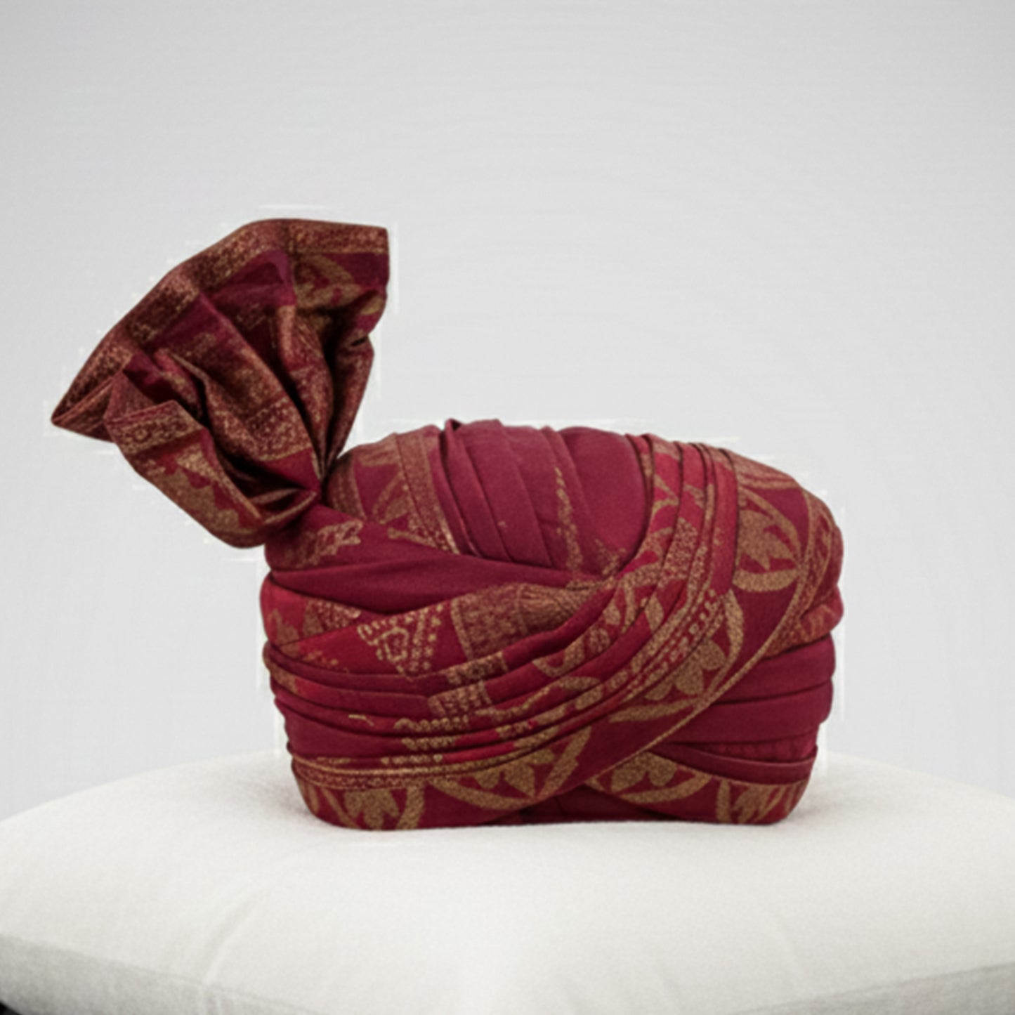 Traditional Organza Maroon Turban