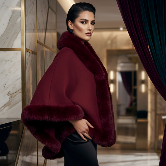 Woolen Maroon Cape