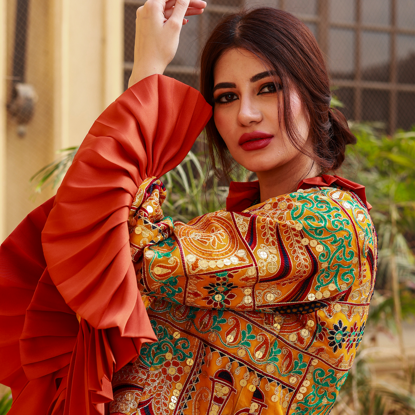 MUSTARD JACKET & TROUSER SET