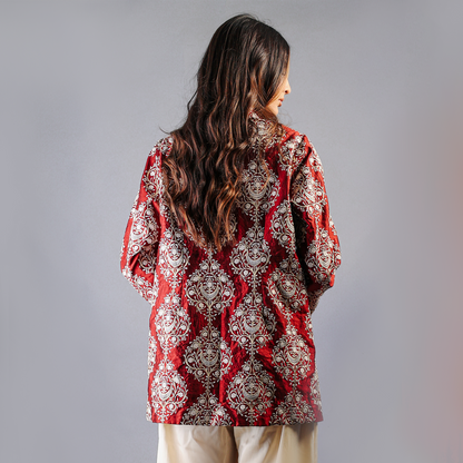 EMBROIDERED MAROON JACKET
