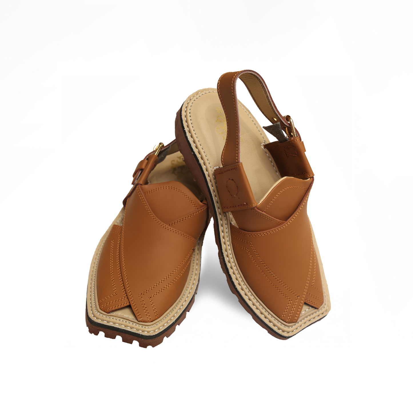 Mustard Leather Peshawari Sandal