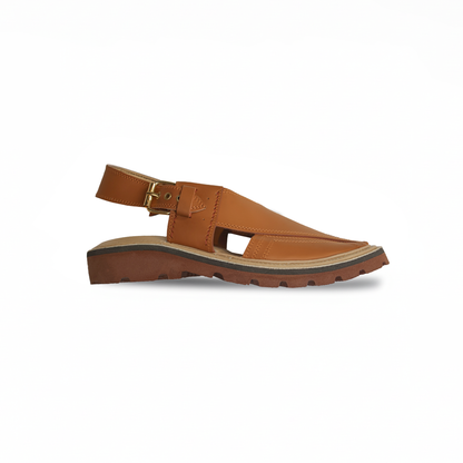 Mustard Leather Peshawari Sandal