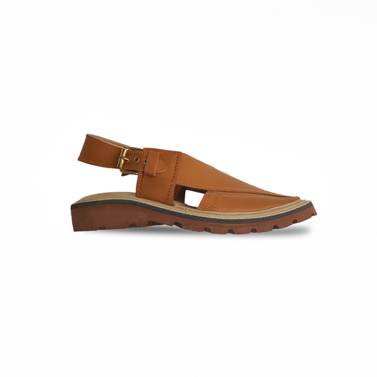 Mustard Leather Peshawari Sandal