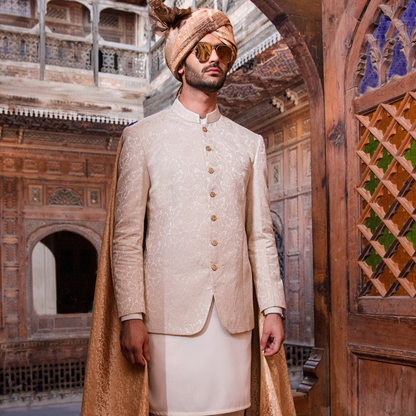 JAMAWAR IVORY PRINCE JACKET