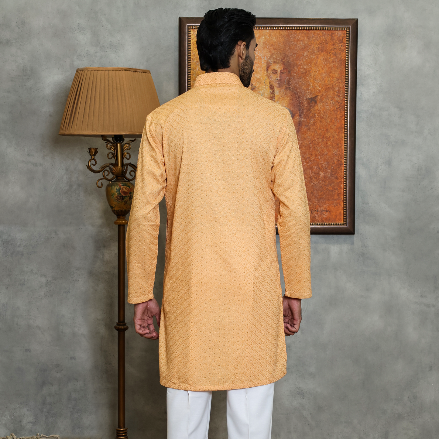 Peach COTTON KURTA