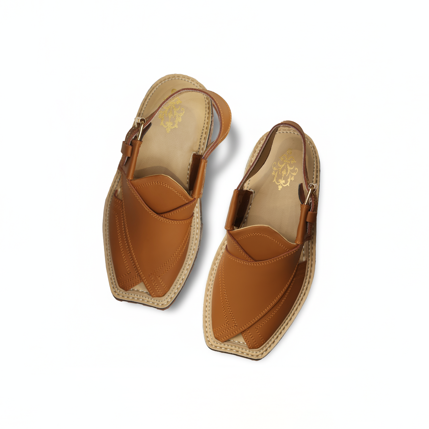 Mustard Leather Peshawari Sandal