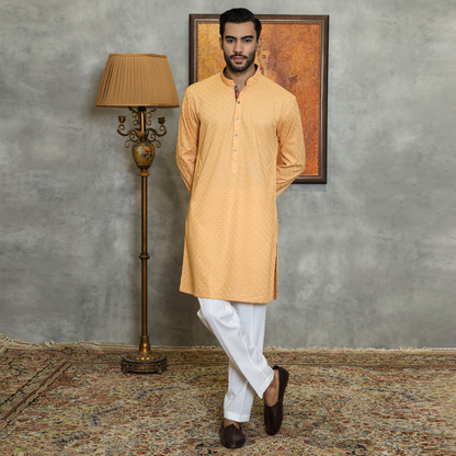Peach COTTON KURTA