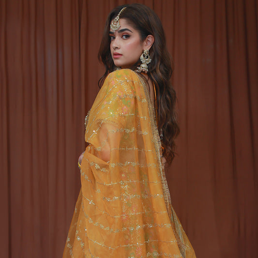 LEHENGA SET MUSTARD