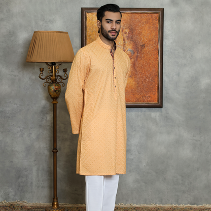 Peach COTTON KURTA