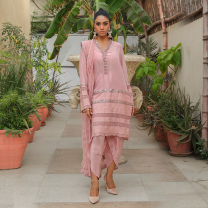 COLOR BLOCK TEA PINK