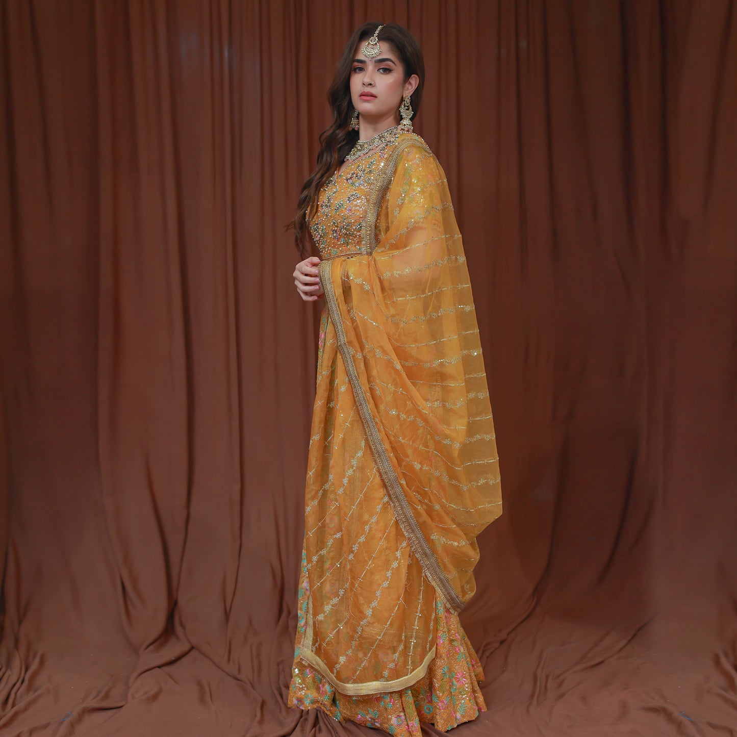 LEHENGA SET MUSTARD