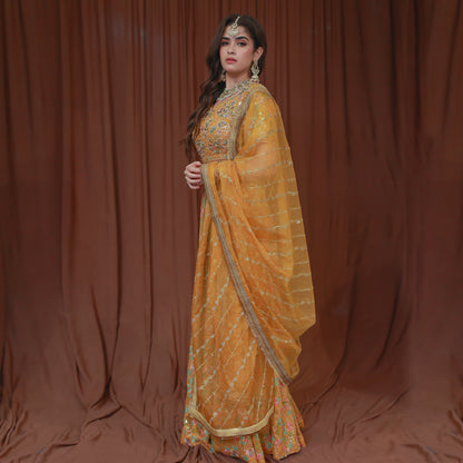 LEHENGA SET MUSTARD