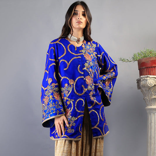 MIRROR WORK BLUE JACKET