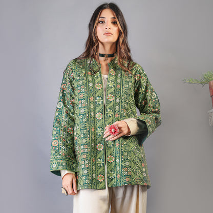 EMBROIDERED GREEN JACKET