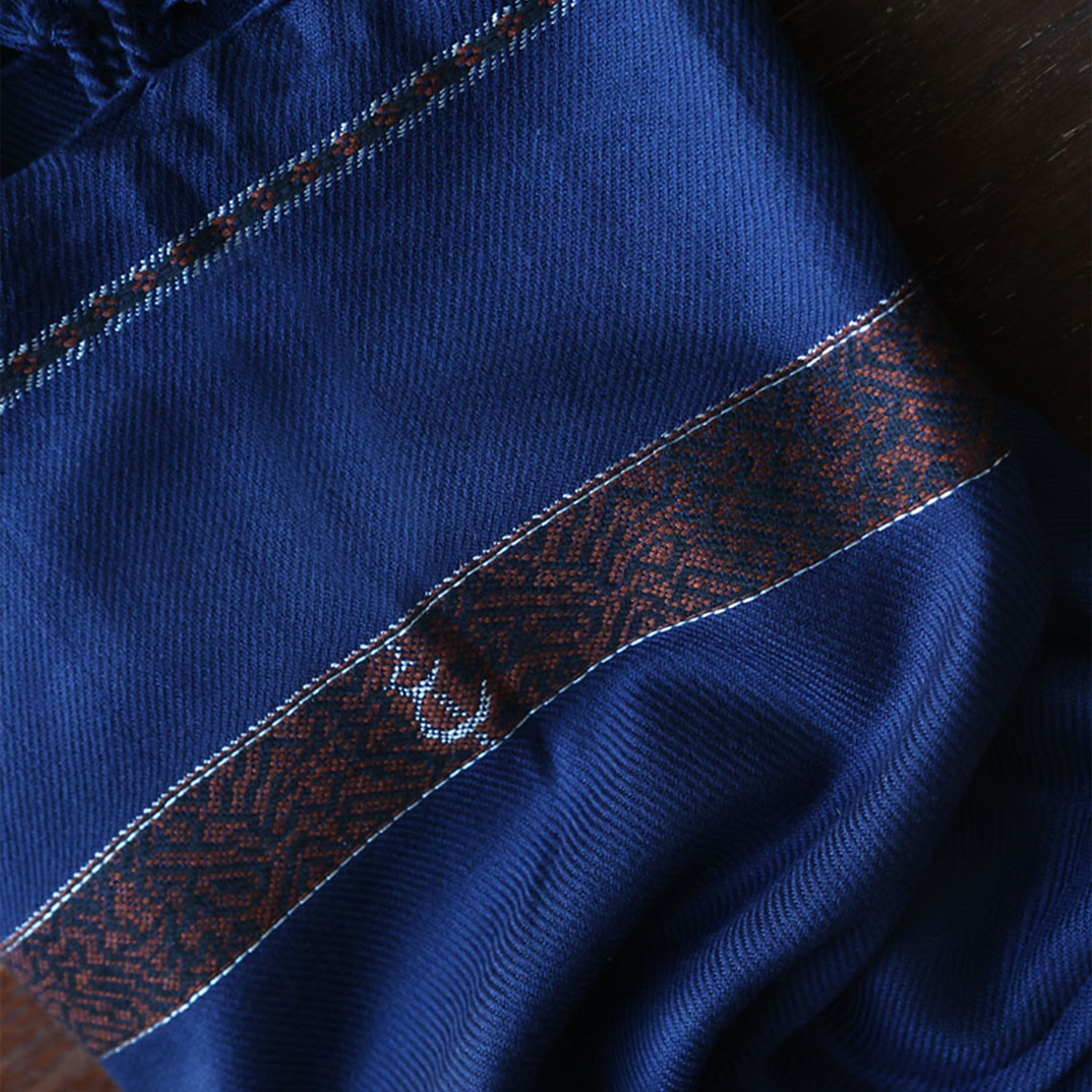 Woolen Navy Signature Winter Shawl