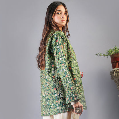 EMBROIDERED GREEN JACKET