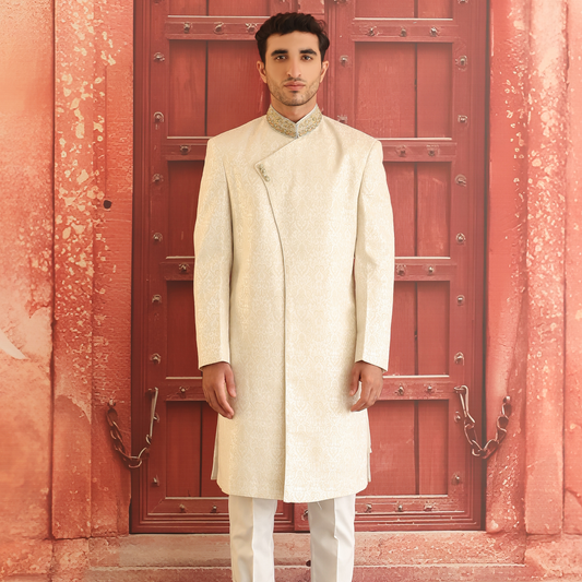 JAMAWAR IVORY SHERWANI