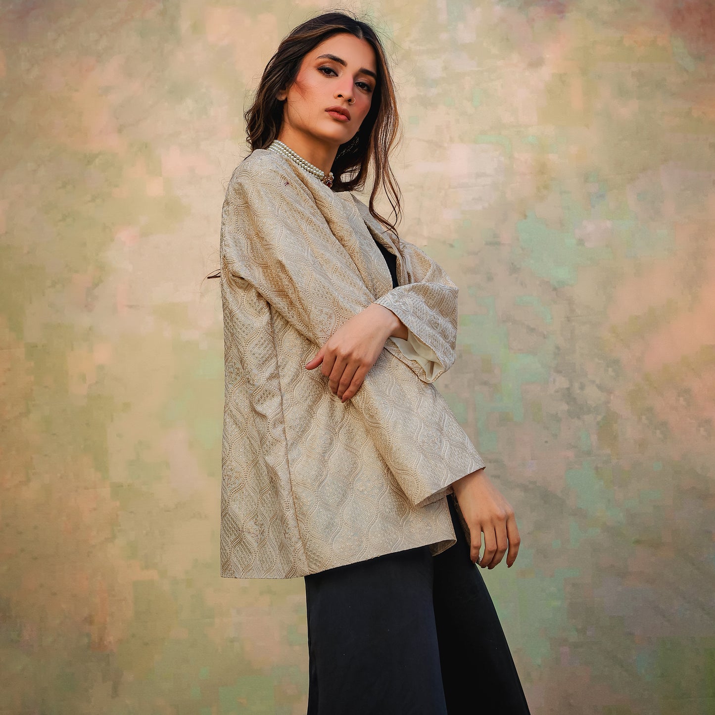 EMBROIDERED OFFWHITE JACKET