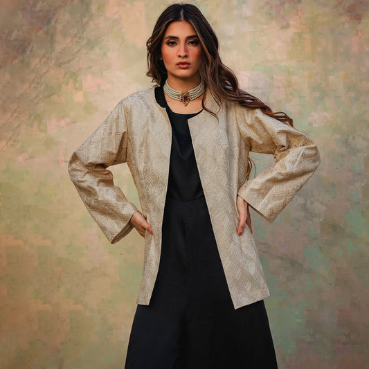 EMBROIDERED OFFWHITE JACKET