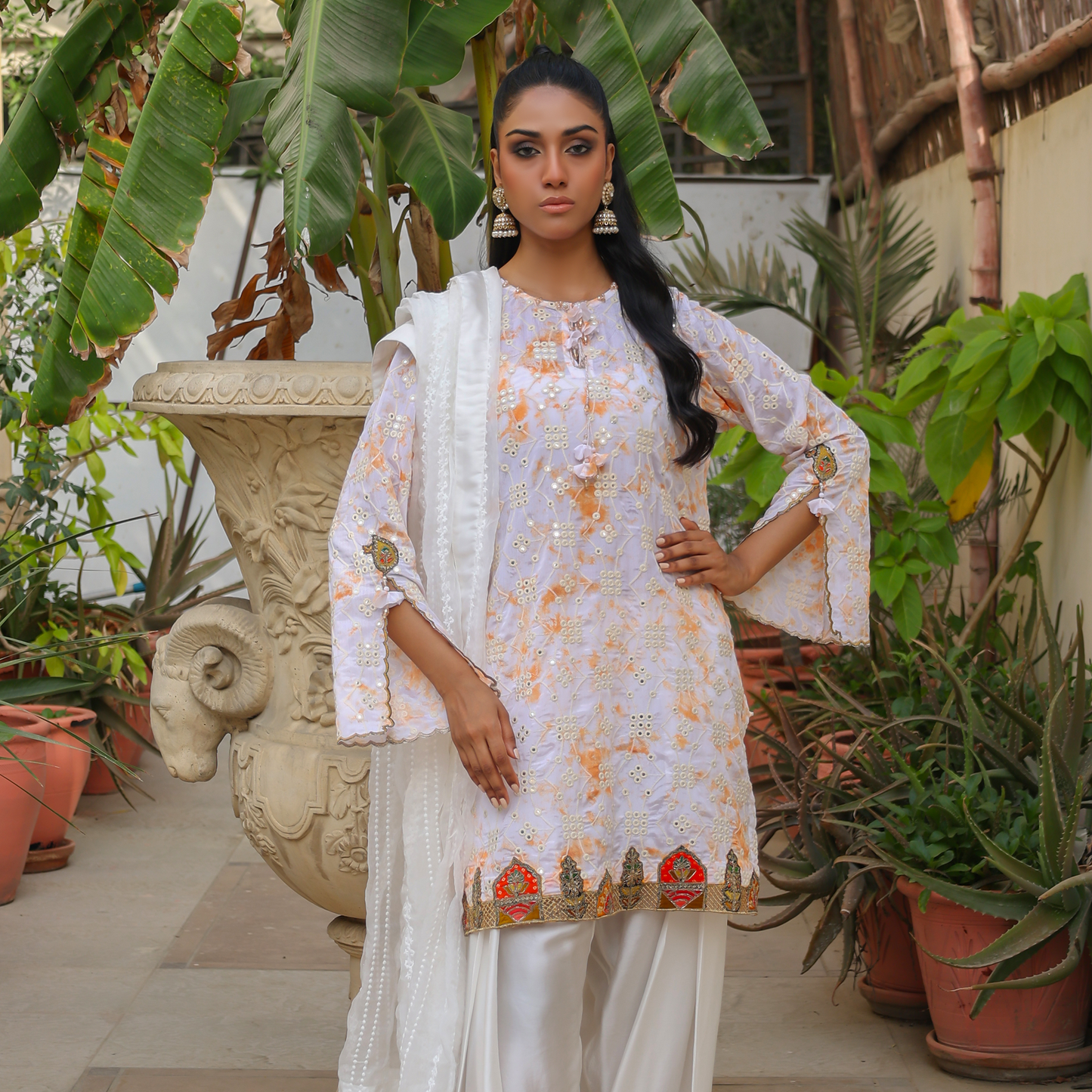 MIRROR COLLECTION WHITE/PEACH 3 PC