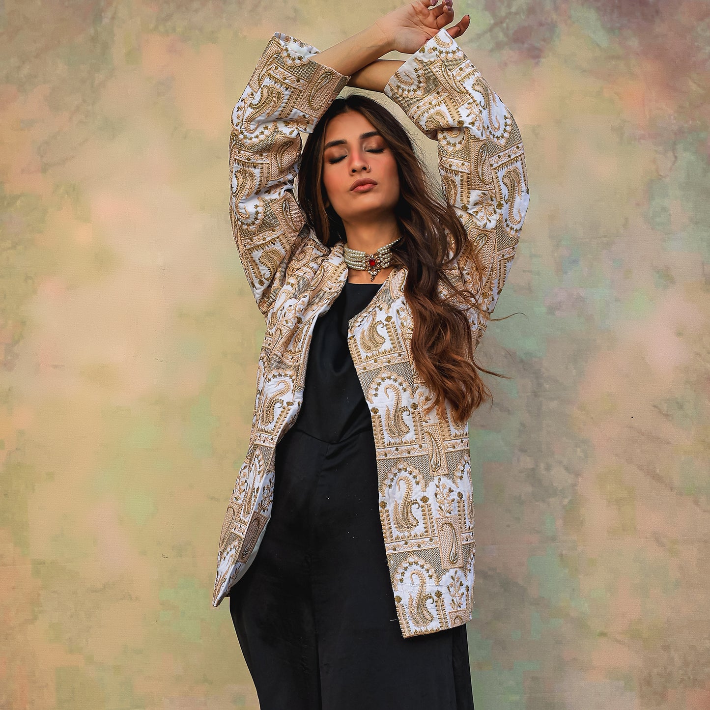 EMBROIDERED OFFWHITE JACKET