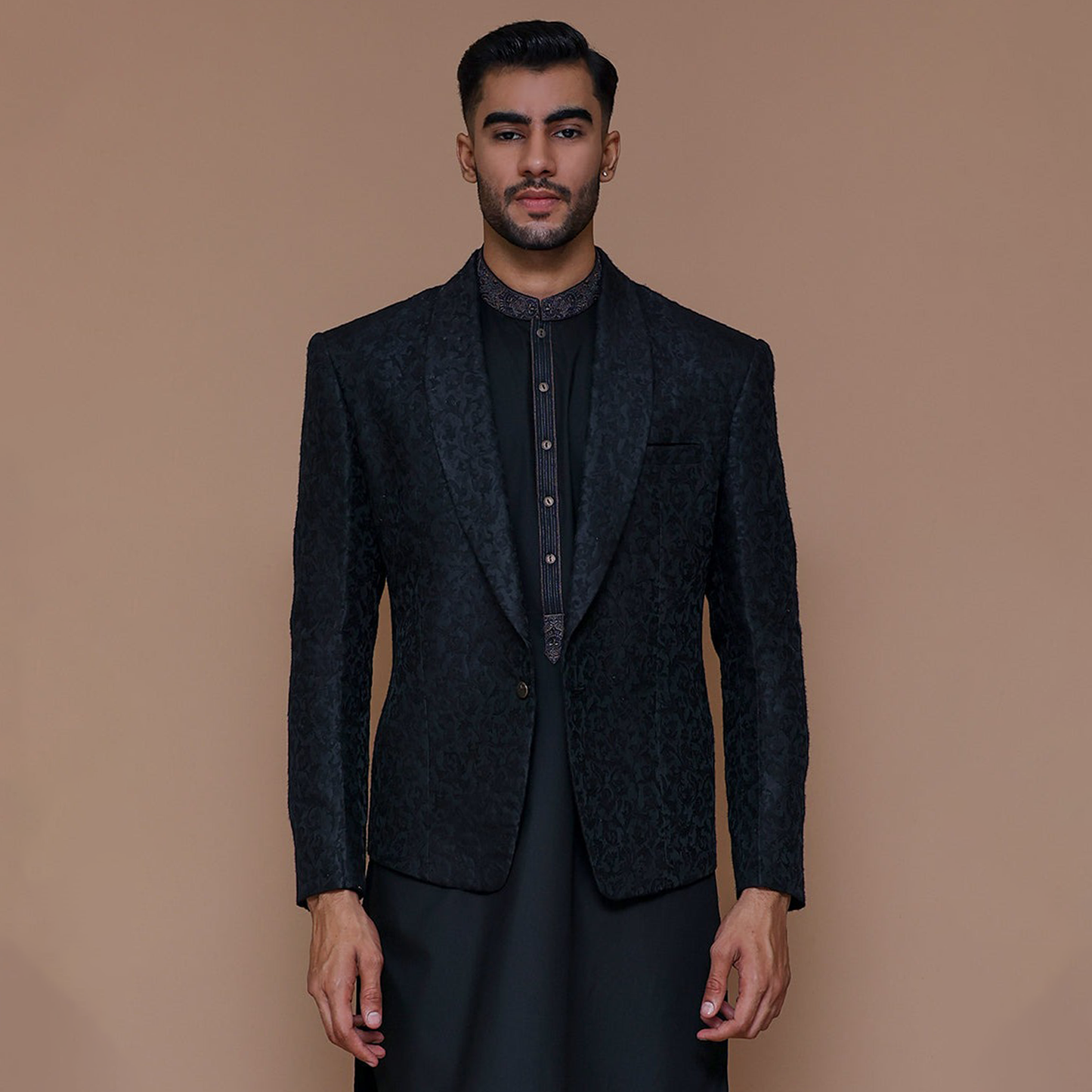 JAMAWAR BLACK MODERN JACKET