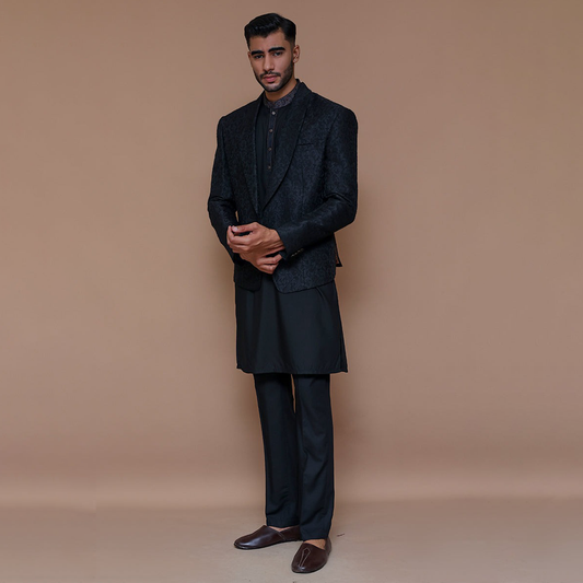 JAMAWAR BLACK MODERN JACKET